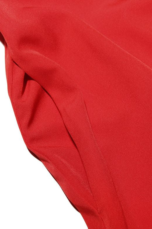 Woman wearing a figure flattering Monique Bodycon Dress - Lipstick Red BODYCON COLLECTION