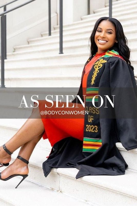 Woman wearing a figure flattering  Grace Bandage Midi Dress - Cream Bodycon Collection